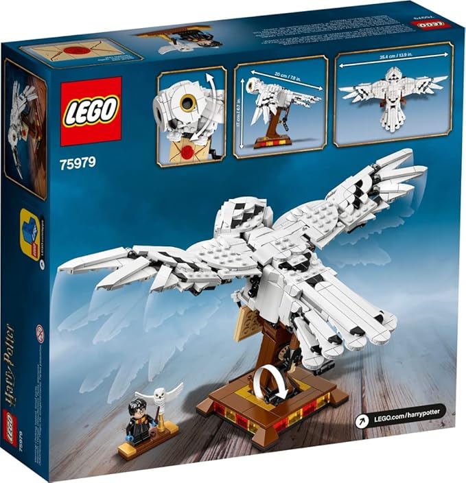 LEGO 75979 Harry Potter Hedwig Moving Wings Owl Building Toy Collectible Display Model