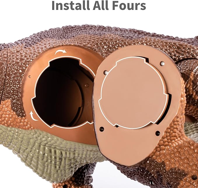 TEMI Large Dinosaur Toys for Kids 3-5, Tyrannosaurus with Mist Spray, Big Hollow Stored with 10 Small Dinosaur Figures, Light and Sound, Toddler Boy Toys 3-4, Birthday Gifts for Boys and Girls