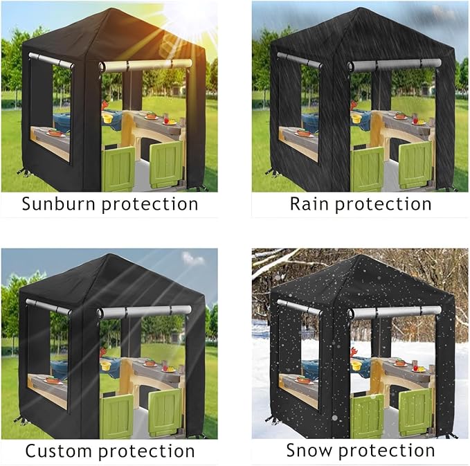 Playhouse Cover, kids Playhouse Cover for Outdoor Waterproof,Suitable for Step2 Kids Playhouses and Playhouses of The Same Size as Other Brands Kids Playhouses （ 49.5“ W x 49.5” D x 60.2” H）