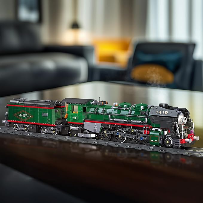 NUTCRACKER 141R Vintage Steam Train Building Blocks Set, Classic Train Model Building Kit, Construction Brick Education Learning Toys Birthday Gift for Adult Boys Kids 14+ (1782 Pieces)
