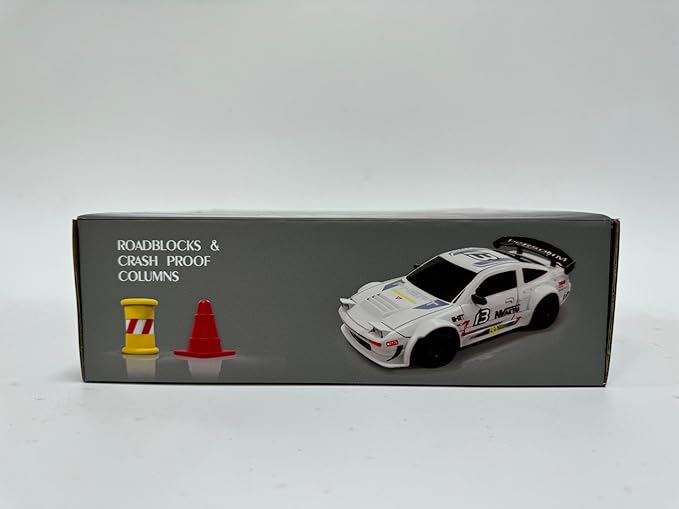 ACAMMZAR RC Drift Car, 1:24 Remote Control Car for Kids, 20KM/H 4WD High Speed RC Cars with LED Lights, Two Batteries, Extra Drifting Tires, Vehicle for Adults Boys Girls