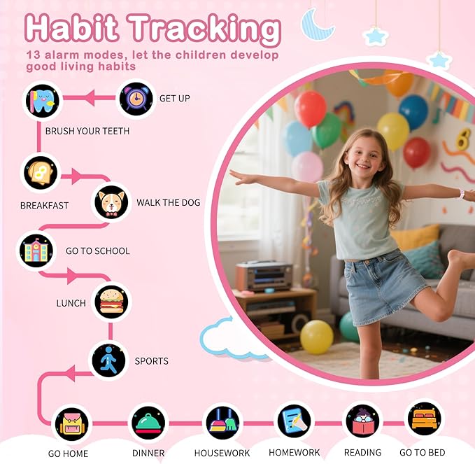 Cosjoype Smart Watch for Kids Age 4-12, 36 Puzzle Games Touchscreen Girls Watch with Video Camera Music Player Pedometer Flashlight, Kids Toys Christmas Birthday Gifts for Kids Age 5 6 7 8