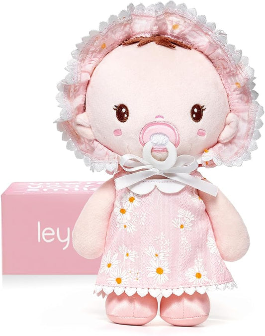 Soft Baby Doll Toys (9''), My First Baby Rag Doll for 1 Year-Old Girl Birthday Gift, Christmas Plush Toys Gift for Toddler Kids Infants-Daisy Baby