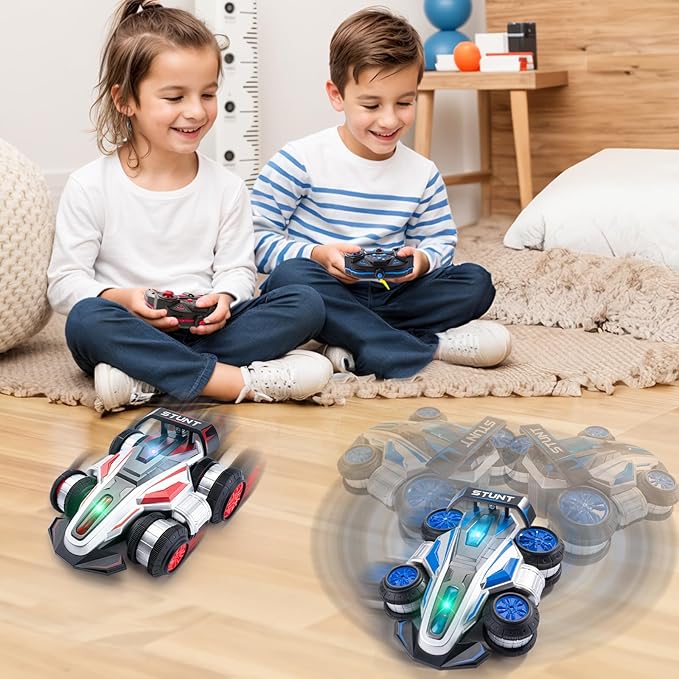 1:14 Scale RC Stunt Car, 360° Rotating Remote Control Car, 2.4GHz 4WD RC Car for Kids, Ages 6-12 Racing,4WD Drift Truck for Boys Girls Birthday Gift