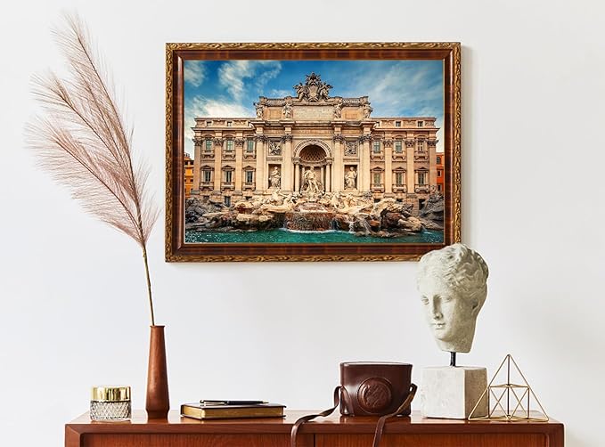 Jigsaw Puzzles 2 Pack 1000 Pieces - WISHDIAM Puzzles for Adults - Trevi Fountain & Colosseum City Impossible Hard Difficult Challenging Puzzles for Home Decor Birthday Party Gifts Toy for Men Women