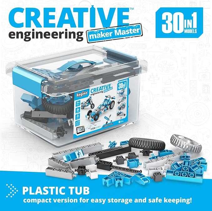 Engino Creative Engineering Stem Toys, 30 Multi Model Set, Educational Playset for Kids 7+, Construction Toys for Inventors, Gift for Boys & Girls