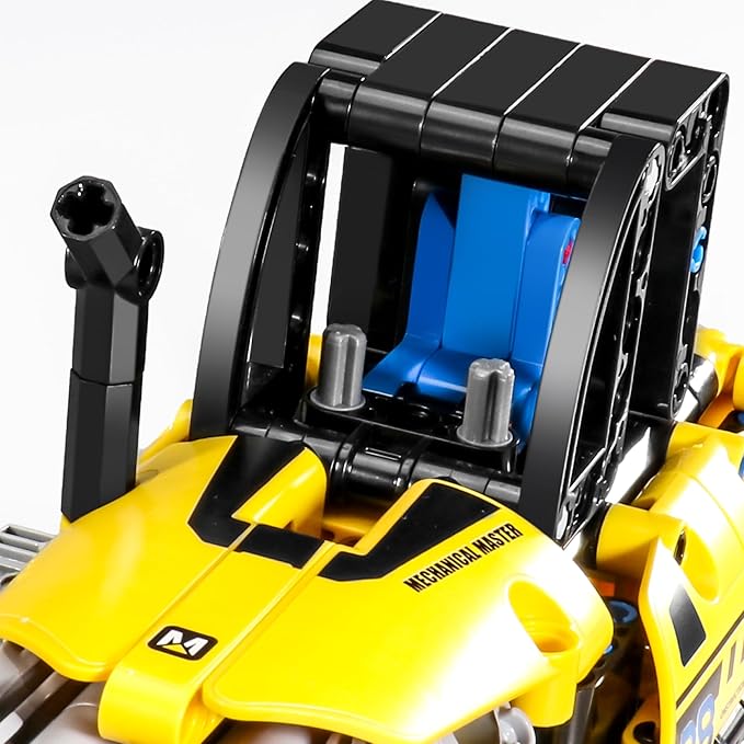 STEM Car Toy Building Block Take Apart Toy, 3in1 Crawler Bulldozer, APP Programming Remote Control, 452 Pcs DIY Building Kit, Learning Engineering Construction R/C Toys