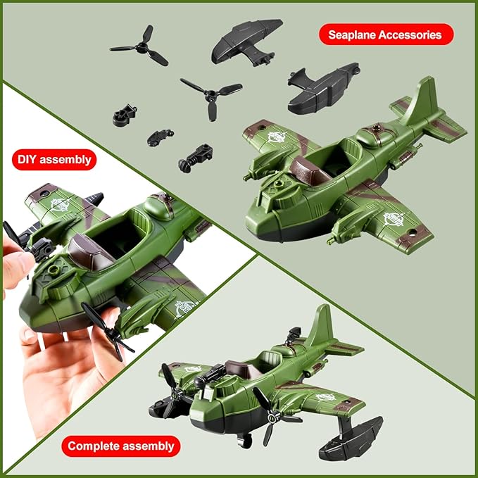 58-in-1 Army Men Toys for Boys 4-7 6-8 8-12, Military Truck/Helicopter/Kayak Boat/Motorcycle/ Army Men Action Figures/Weapon Gears, Army Toys for Boys Kids Birthday Gifts Party Favors