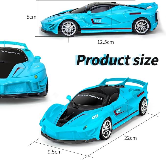 Remote Control Racing Car for Girls Boys 3 4-7 Christmas Birthday Gifts,Hobby RC Cars Toys for Age 3 4 5 6 7 8-12 Year Old Kids- 1:18 Scale Model Racing Car Pink Blue 2 Pack