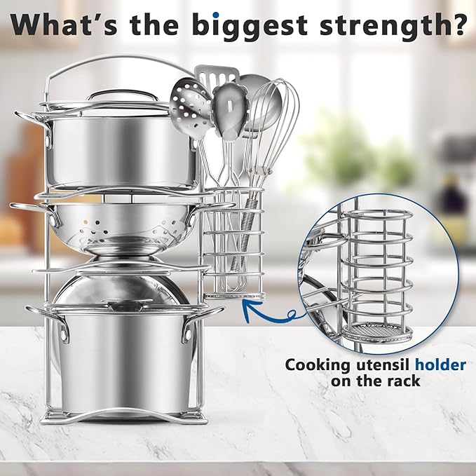 12Pcs Large Size Kids Pots and Pans Playset, Pretend Play Kitchen Set Toy Stainless Steel Pots and Pans Cooking Toys Accessories for Kids Toddler Age 3 Years Old