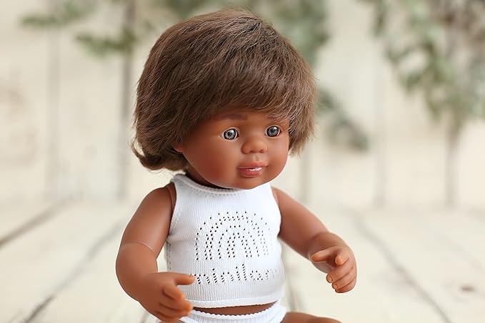 Miniland Doll 15'' Australian Aboriginal Boy (Box) - Made in Spain, Inclusion, Quality, Diversity