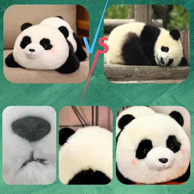 Panda Stuffed Animal, Soft Plush Toys, Cute Doll Gift for Kids Boy Girl Birthday Christmas, Flushies for Animal Panda