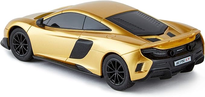 CMJ RC Cars McLaren 675LT Officially Licensed Remote Control Car 1:24 Scale Working Lights 2.4Ghz Gold. Great Kids Play Toy Auto
