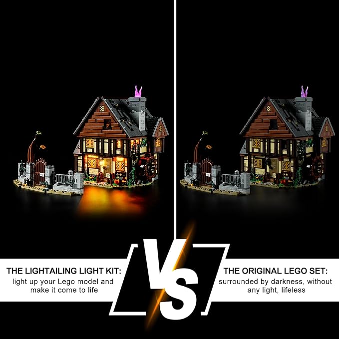 LIGHTAILING Light for Lego- 21341 Disney Hocus Pocus: The Sanderson Sisters' Cottage - Led Lighting Kit Compatible with Lego Building Blocks Model - NOT Included The Model Set