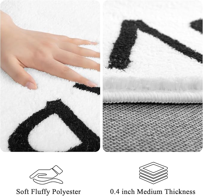 SHACOS Ultra Soft Round ABC Rug 4 Ft Fluffy Washable for Toddlers Baby Crawling Kids Room Playroom Nursery Non Slip Alphabet Educational Classroom Carpet