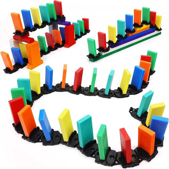 Bulk Dominoes Flexible Rapid Track Pro Domino Kit | Dominoes Set, STEM STEAM Small Toys, Family Games for Kids, Kids Toys and Games, Building, Toppling, Chain Reaction Sets