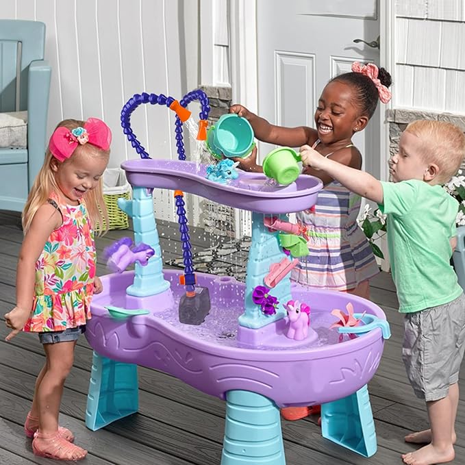 Durable Water Table Pump, Ultra Quiet Water Pump for Water Table, Outdoor Water Game Toys for Kids, Splash Pond Water Table Accessories, 25W Black