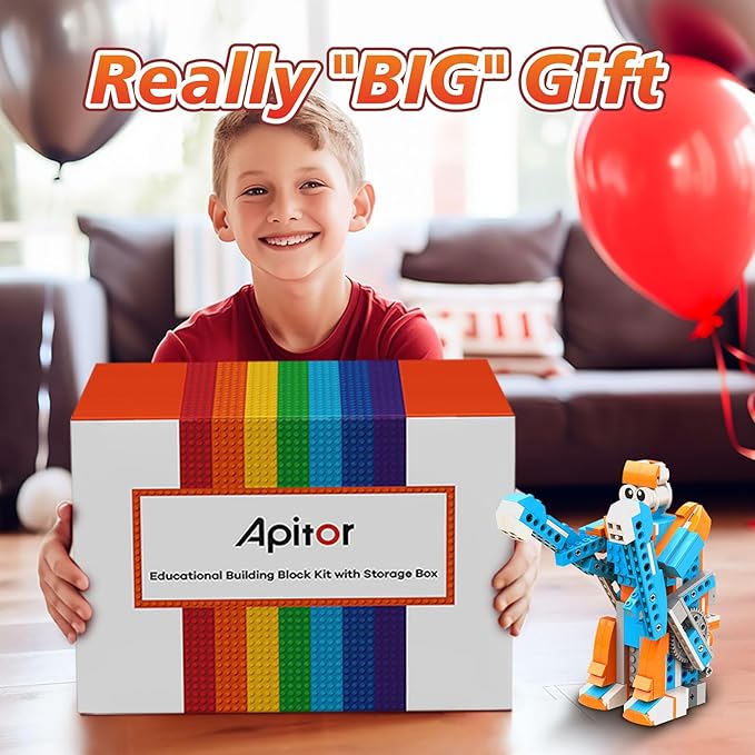 Robot S Robot Building Kit, 10 in 1 Programmable APP RC Airplane Robotics Coding Kit, Includes Large Storage Organizer with Sorting Plate, Birthday Gifts for Boys Girls Aged 7-12 (389 Pcs)