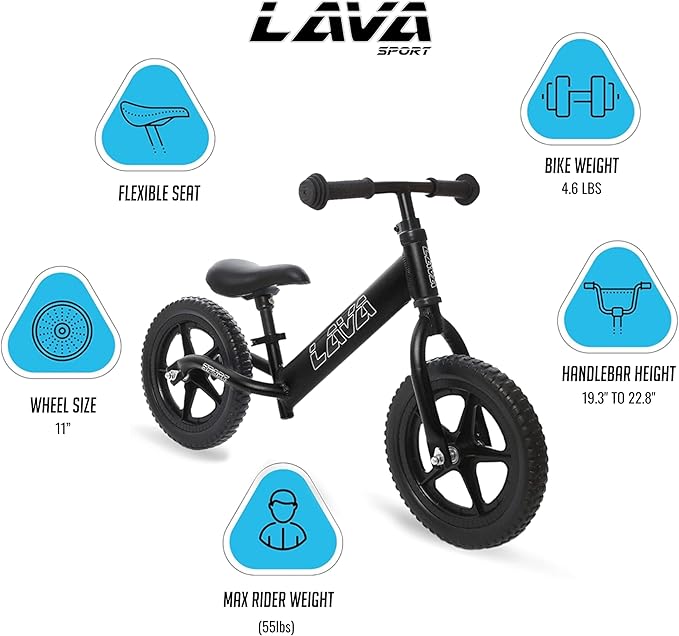 Balance Bike - Lightweight Aluminium Toddler Bike for 2, 3, 4, and 5 Year Old Boys and Girls - No Pedal Bikes for Kids with Adjustable Handlebar and Seat, EVA Tires - Training Bike
