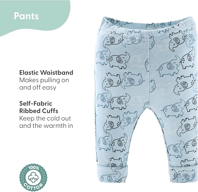 The Peanutshell Baby Layette Gift Set for Boys - 30 Piece Layette Set, Newborn to 9 Months Baby Boy Clothes - Elephant Blue