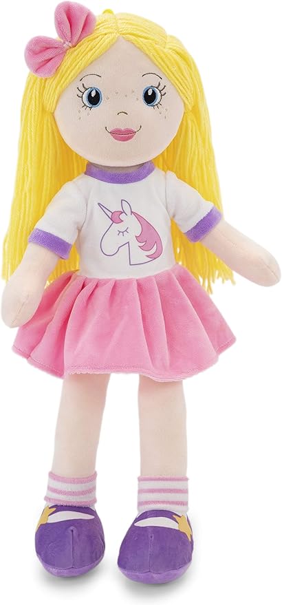Soft Plush Baby Doll - 18 Inch Rag Dolls for Girls and Boys, Infants & Babies, My First Plush for 1 Year Old, Stuffed Doll - Eimmie