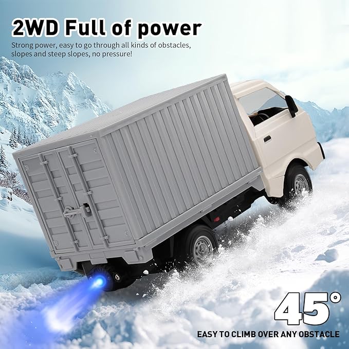 RC Car 1/16 RC Drift Car RTR Remote Control Racing Pickup Truck 2WD Truck Drift Crawler Off Road 2.4G with Spray Music and Light Vehicle Hobby Grade Toy Model for Kids and Adult (White-2)