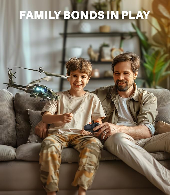 SYMA RC Helicopters, S51H Remote Control Helicopter 2.4GHz Military Army Toys for Boys Girls Kids with Altitude Hold, One Key Take Off/Landing, LED Light, Low Battery Reminder