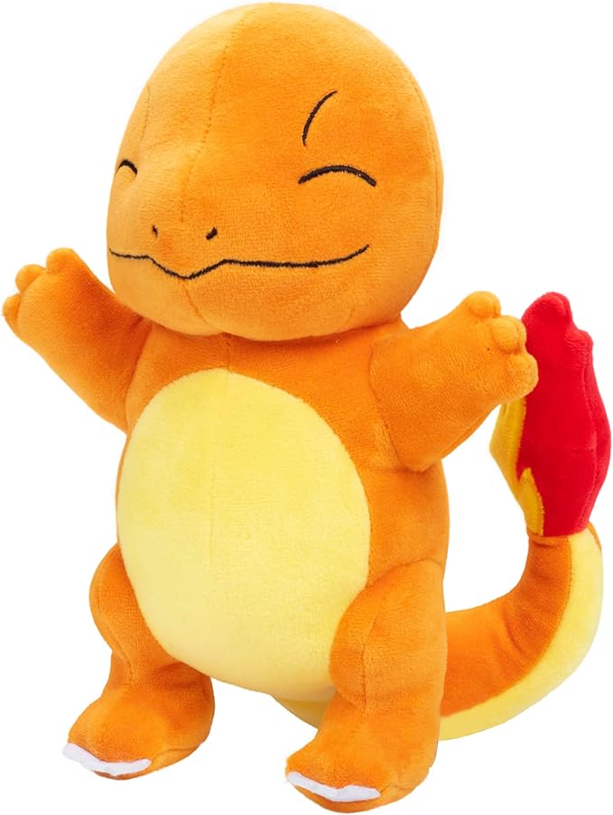 Pokémon 8" Charmander Plush - Officially Licensed Pokemon - Generation 1 Starter - Authentic Stuffed Animal Toy Figure - Easter Basket Stuffer Gift for Kids, Boys, Girls - 2+