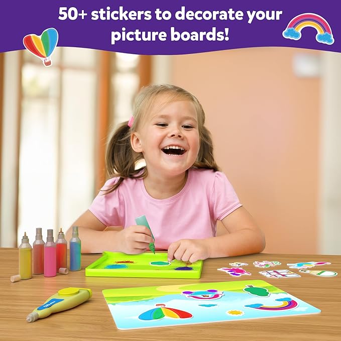 Skillmatics Sand Art Activity - Unicorns & Princesses, Create & Stick 50+ Colorful Stickers, Craft Kits & Supplies for Kids, Gifts for Girls & Boys Ages 4, 5, 6, 7, 8, 9, 10