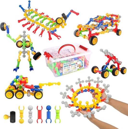 Building Blocks for Kids, 170 Pcs STEM Toys for Boys and Girls, Safe and Creative Toy for Age 3+, Educational Activities