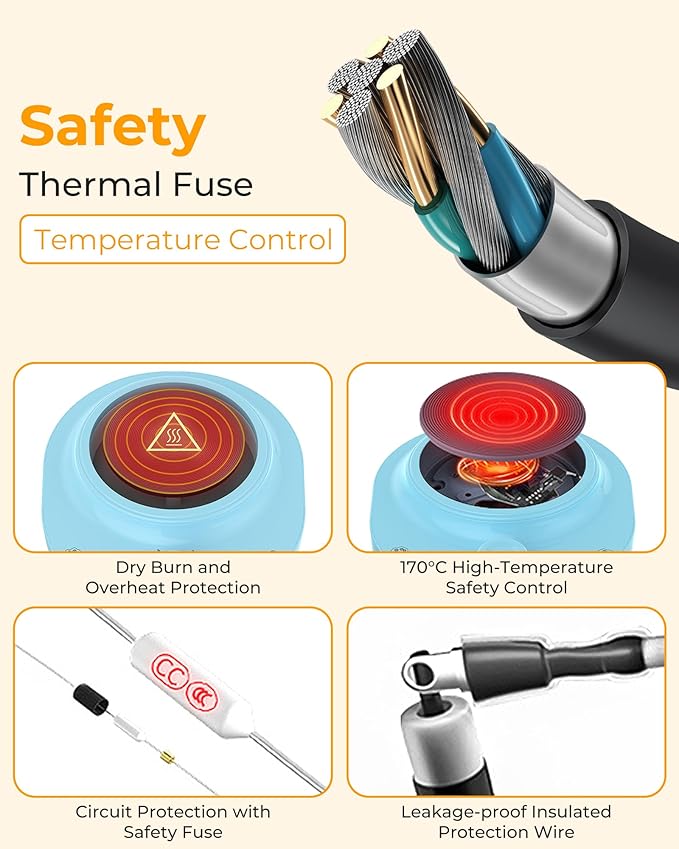 Kids Cooking Sets Real, Kid Safe Montessori Mini Tools Includes Stove Burner, Knife ect for Aged 8-12 Boys Girls Food Making, Easy for Beginners, Education Toys-Blue