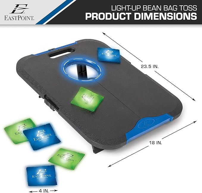 EastPoint Sports Go! Gater Cornhole – Light-Up and Travel Versions – Easy Storage & Light-Weight – Perfect for Outdoor and Indoor Play