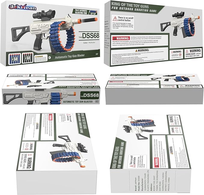 Electric Automatic Toy with Scope, JakMean Toy Blaster with 30 Dart Clips and 100 Foam Darts, Outdoor Shooting Games Toys for 6-12 Year Old Boys & Girls Adults, Gifts for Birthday Xmas, Green