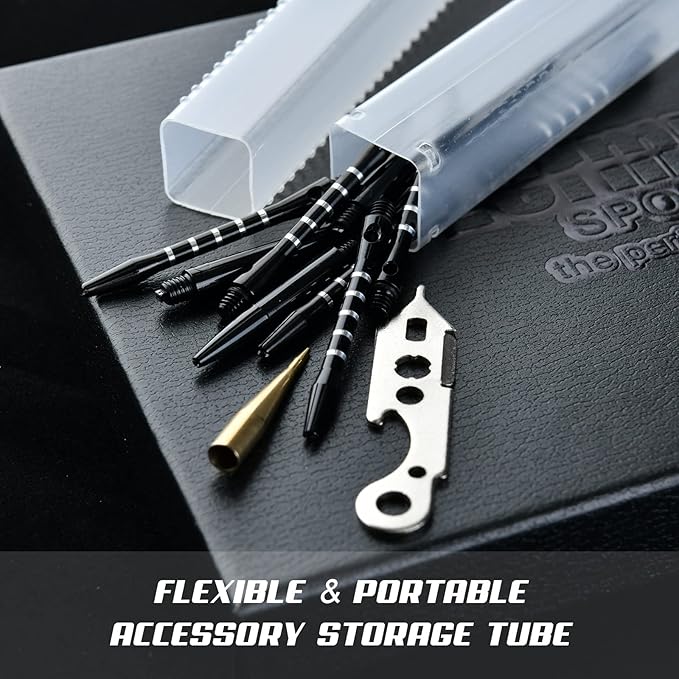Formula Sports Darts Metal Tip Set - Steel Tip Darts Professional Metal Darts Set 12PCS 21/23 Grams Pro Darts Set with Aluminium Shafts, Extra Flights, Dart Sharpener, Flight Protector