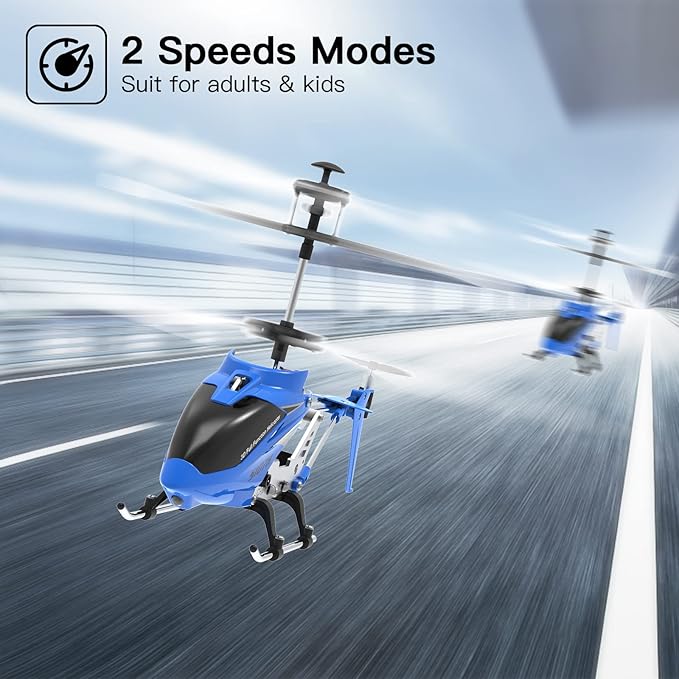 Cheerwing Remote Control Helicopter,SYMA S107H Mini RC Helicopter with Gyro,Altitude Hold, One Key Take Off/Landing for Adults Kids(Blue)