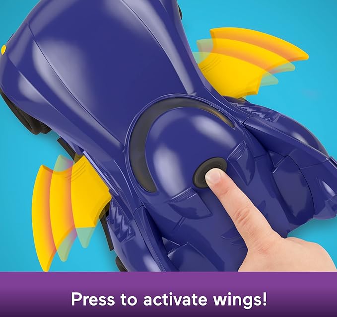 Fisher-Price DC Batwheels Remote Control Car, Bam The Batmobile Transforming RC Toy with Lights Sounds & Character Phrases for Ages 3+ Years
