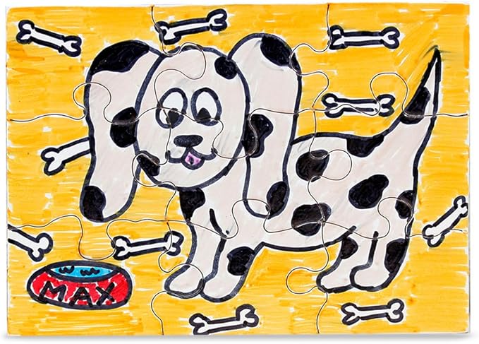 24 Blank Jigsaw Puzzles – 4 x 5.5 Inch, 9 Pieces Each – Hygloss DYI party invites, Perfect for Decorating, Kids' Activities, Arts & Crafts or Party Favors - Puzzle Pieces to Draw On for Crafts