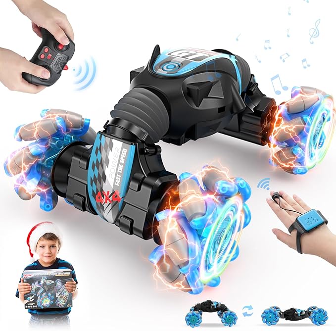 RC Stunt Car for Kids With Remote Control and Gesture Sensing - 360 Degree Spins and Flips, Music - Birthday Gift for 8-15 Years Boys and Girls