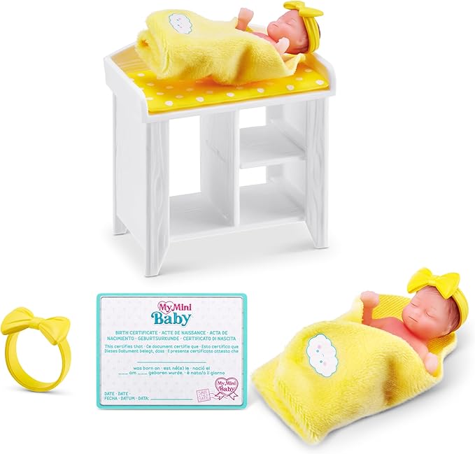 5 Surprise My Mini Baby Series 1 (2 Pack) by ZURU, Collectible Mystery Capsule, Toy for Girls, Realistic Miniature Baby, Playset and Accessories