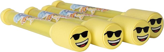 12 Pack Emoticon Blaster Water Guns-Bulk Pack Water Shooters for Summer Party Favor or Activity Fun Gun for Kids- Water Gun Bundle Pack