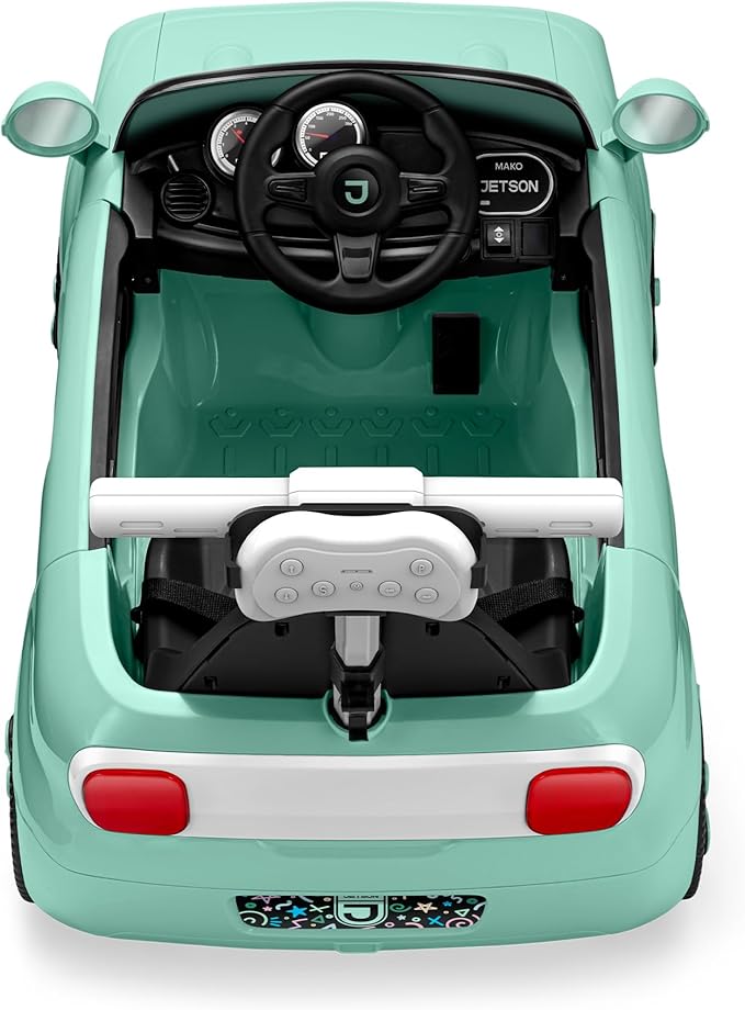 Jetson Mako Kids Electric Motor Assist Push Car, 3 Modes: Push, Drive or Remote Control, Top Speed of 3 mph, Seatbelt, Headlights, Recommended Ages: 2-4 Years, JMAKO-MGR