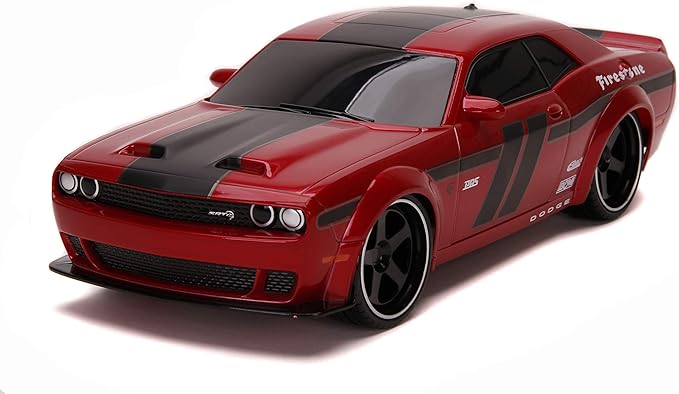 JADA Toys Hyperchargers 1:16 2020 Ford Mustang Shelby GT500 & 2019 Dodge Challenger SRT Remote Control Car, Toys for Kids and Adults
