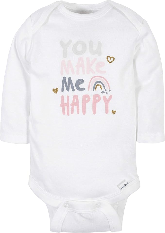 Gerber Baby Girls' 6-Pack Long-Sleeve Onesies Bodysuits