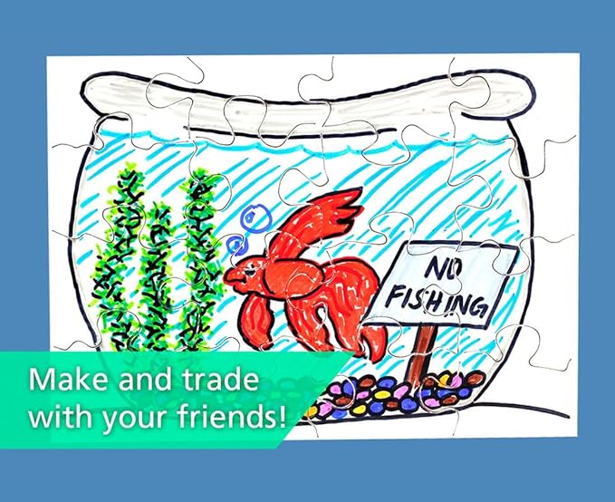 12 Blank Jigsaw Puzzles – 4 x 5.5 Inch, 16 Pieces Each – Hygloss DYI party invites, Perfect for Decorating, Kids' Activities, Arts & Crafts or Party Favors - Puzzle Pieces to Draw On for Crafts