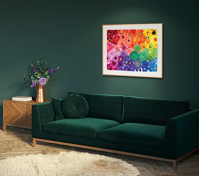 Jigsaw Puzzles Colorful Flowers Daisy - WISHDIAM Puzzles for Adults - 2 Pack 1000 Pieces Nature Floral Impossible Difficult Challenging Puzzles for Home Decor Birthday Party Gifts Toy for Men Women