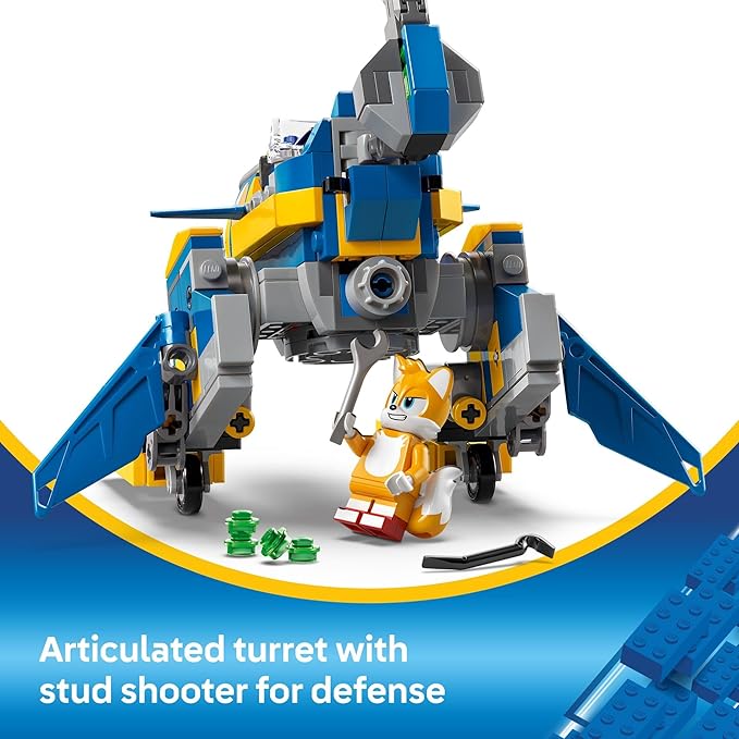 LEGO Sonic The Hedgehog Cyclone vs. Metal Sonic - Building Toy for Kids, Boys and Girls, Ages 8+ - Mech Suit with Metal Sonic and Tails Minifigures for Pretend Play - Gift Idea for Birthdays - 77002