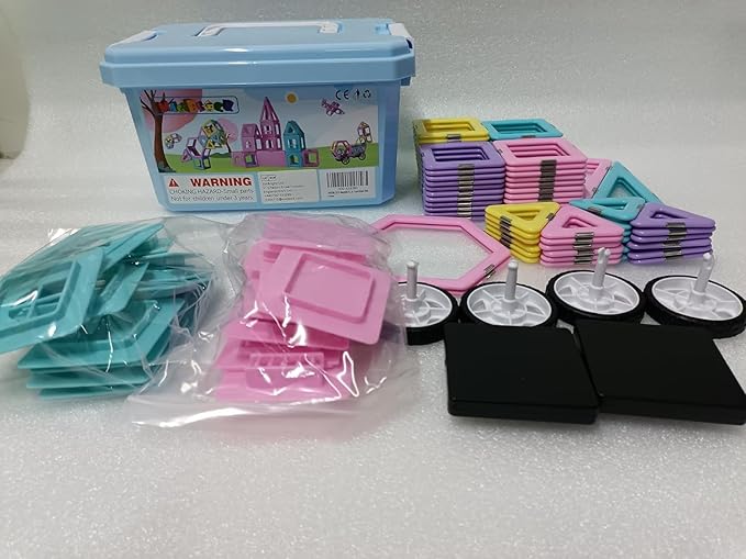 MAGBLOCK Magnetic Building Blocks Set, Upgraded Magnetic Tiles Toys for 3 4 5 6 7 8+ Year Old Girls, 103pcs Magnet Toys for Toddlers Boys and Girls 3-5