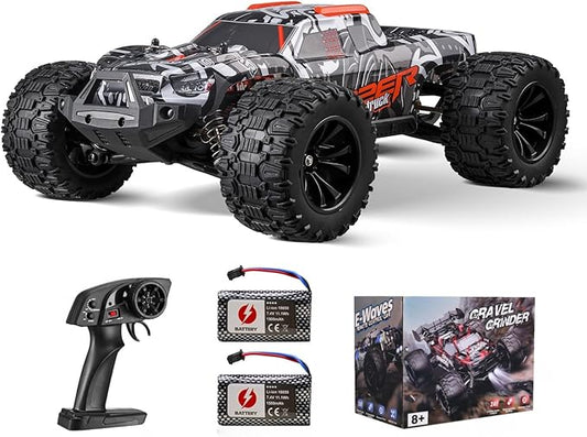 VEVOR Remote Control Car, 1:14 Scale RC for Kids, All Terrain 4WD Off-Road Monster Truck with 45 Wheelie & 2 Batteries, 38 km/h High Speed Hobby Racing - Ideal Gift for 8+ Years Kids