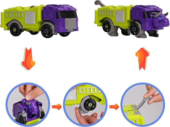 MIEBELY Toddler Robot Vehicles Set - 4Pcs Transforming Robots Toys for Kids - Magnetic Toys with Sturdy Connectors, Easy DIY Assembly Function - 4-in-1 Educational STEM for 3 4 5 6 Year Old Boys