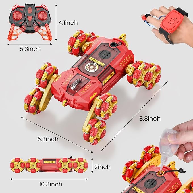 8WD Gesture Sensing RC Stunt Cars, Remote Control Cars, Christmas Birthday Toys Gifts for Kids 8 9 10 11 12 Year Old Boys Girls, Transform Drift Off Road Vehicle